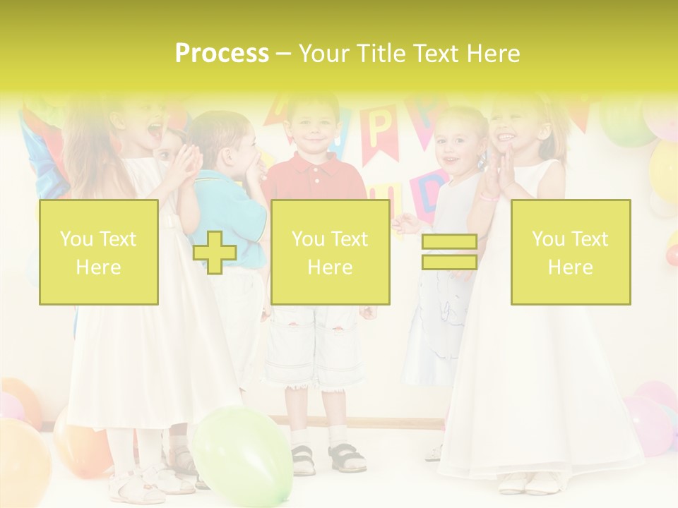 Cute Preschool Happiness PowerPoint Template