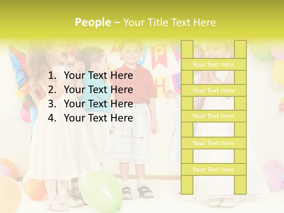 Cute Preschool Happiness PowerPoint Template