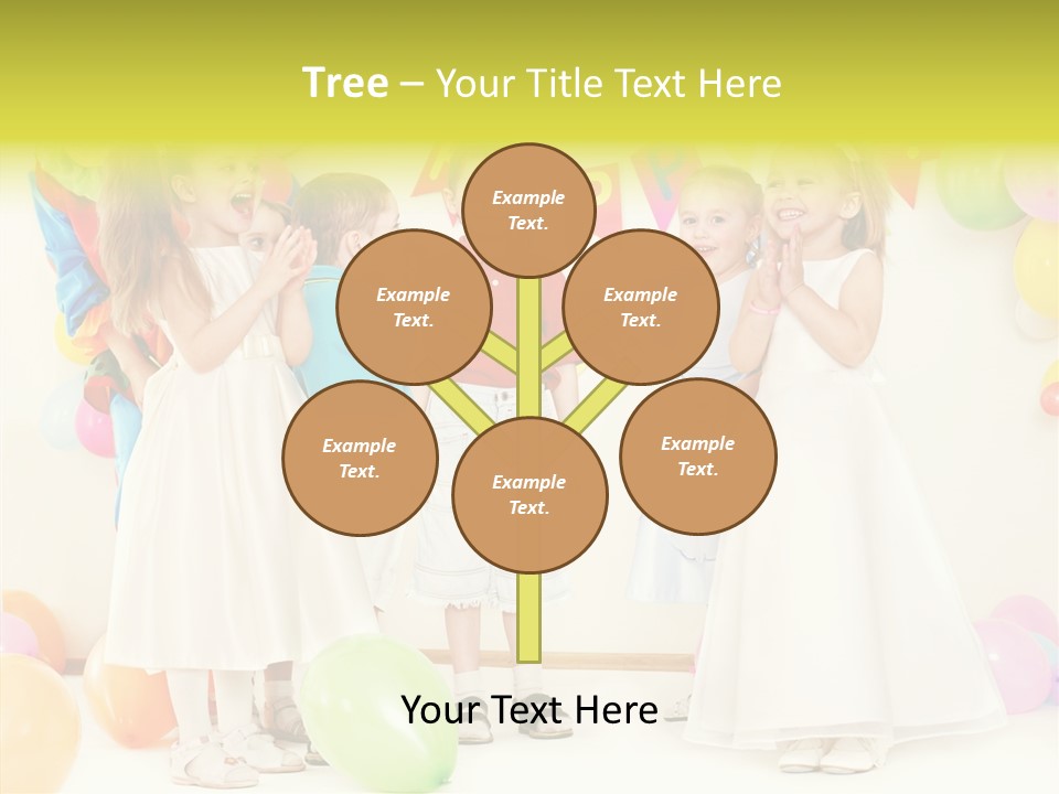 Cute Preschool Happiness PowerPoint Template