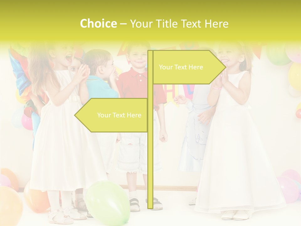 Cute Preschool Happiness PowerPoint Template