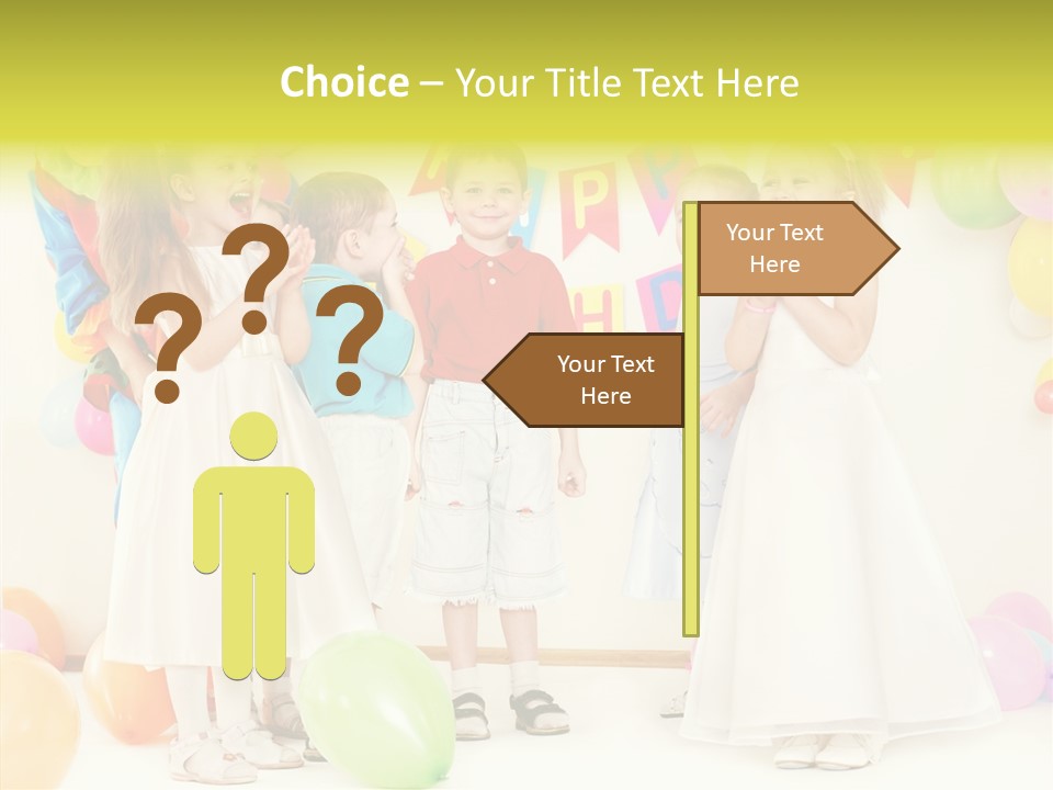 Cute Preschool Happiness PowerPoint Template