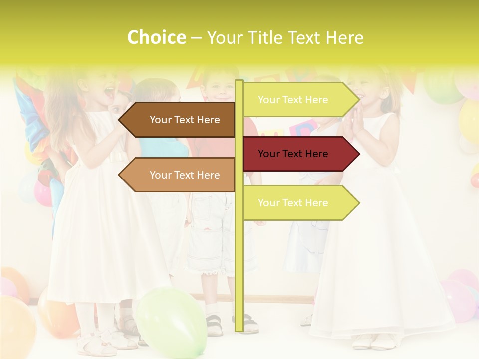 Cute Preschool Happiness PowerPoint Template