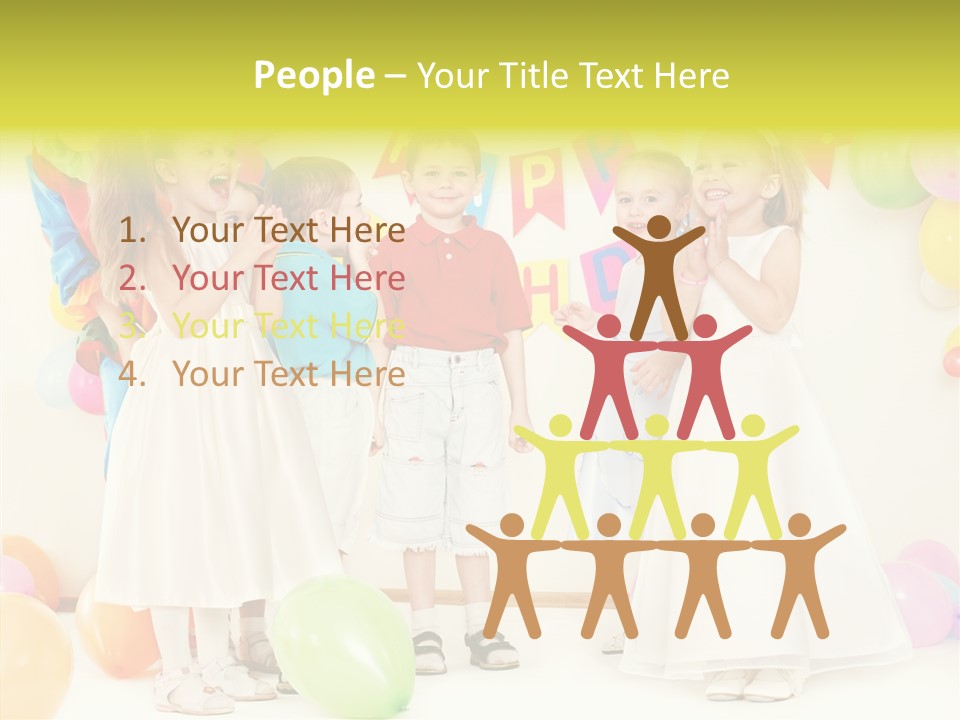 Cute Preschool Happiness PowerPoint Template