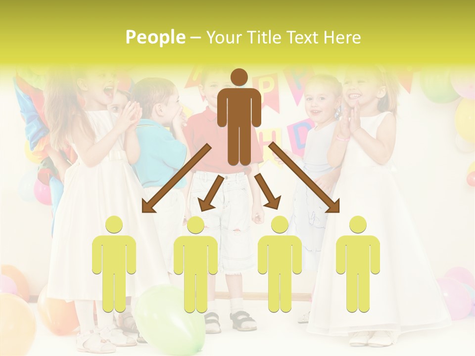 Cute Preschool Happiness PowerPoint Template