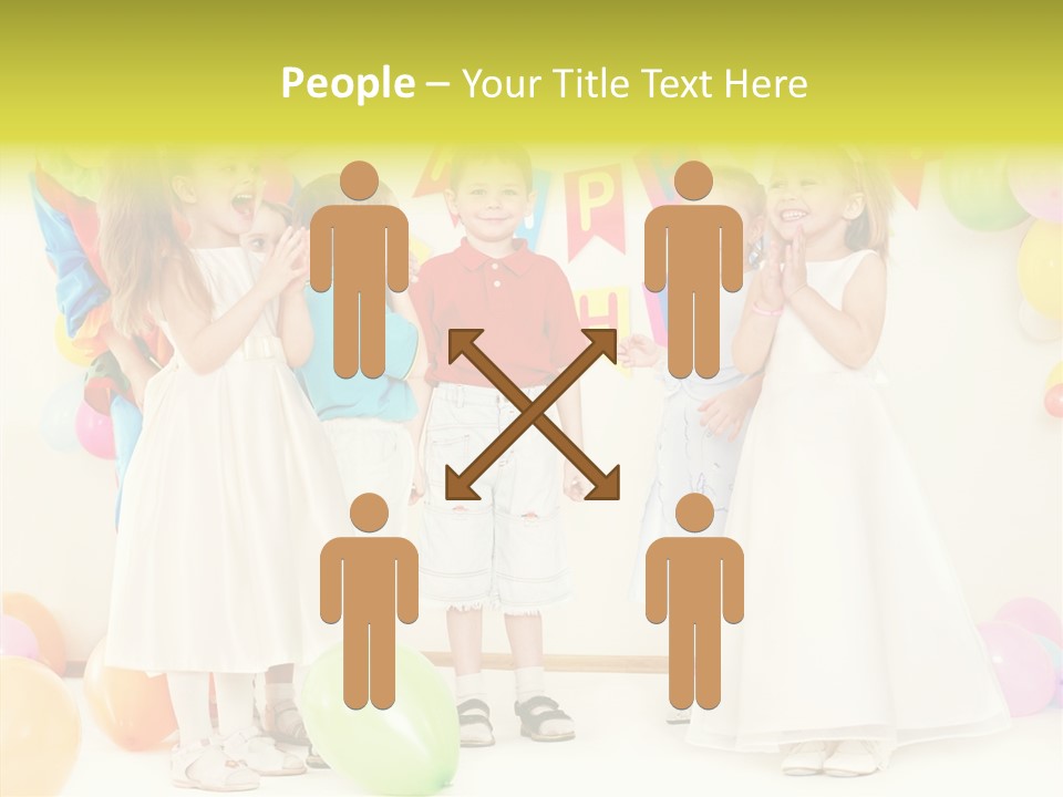 Cute Preschool Happiness PowerPoint Template