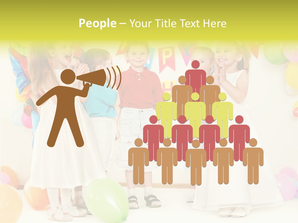 Cute Preschool Happiness PowerPoint Template