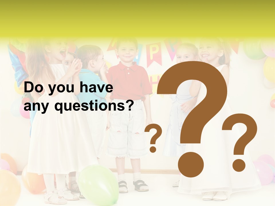 Cute Preschool Happiness PowerPoint Template