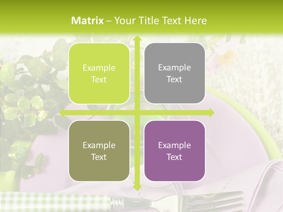 Spring Party Cutlery PowerPoint Template