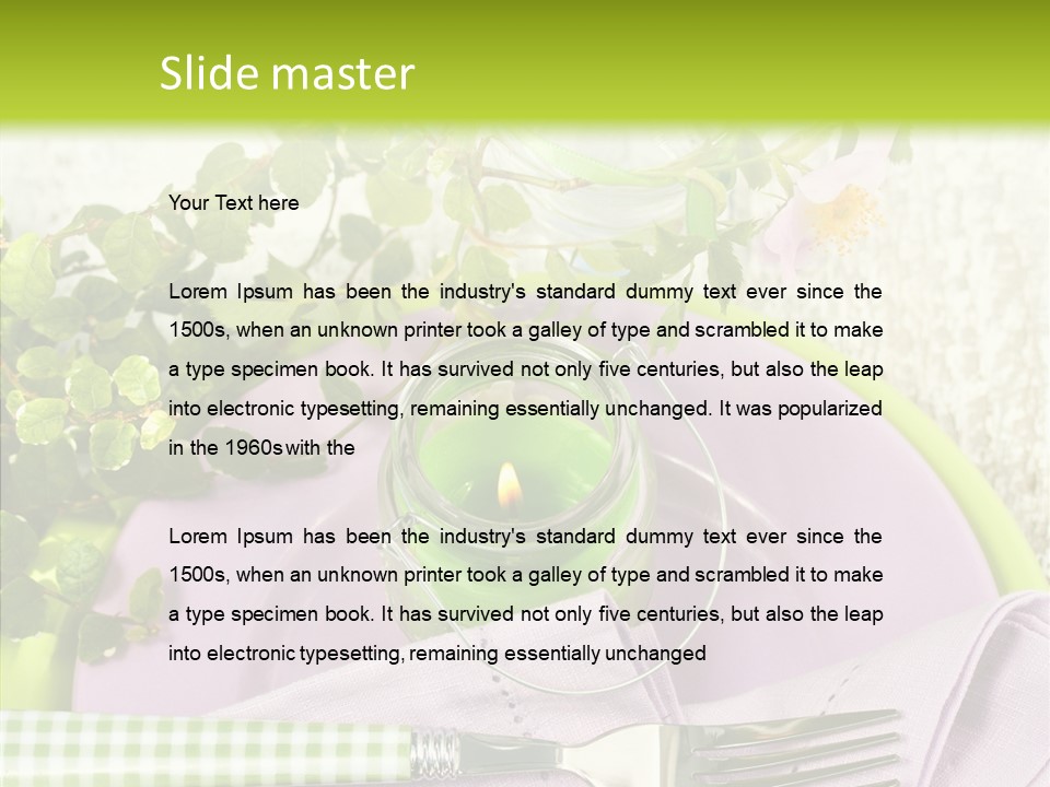 Spring Party Cutlery PowerPoint Template
