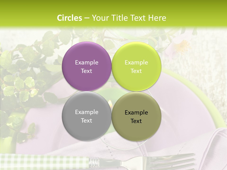 Spring Party Cutlery PowerPoint Template