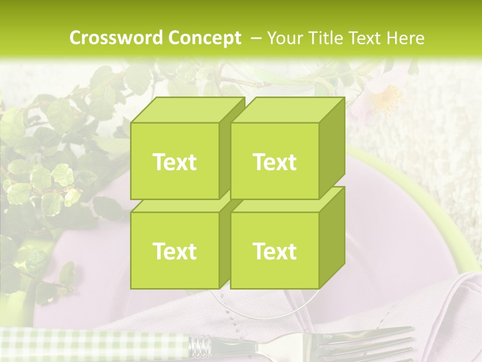 Spring Party Cutlery PowerPoint Template