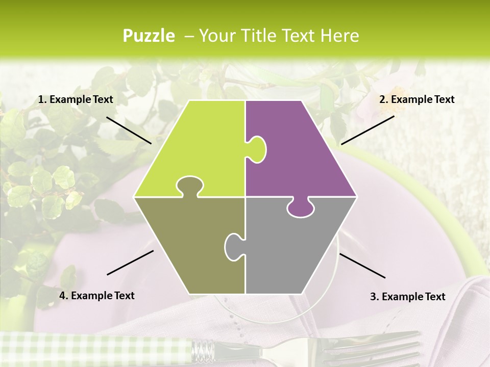 Spring Party Cutlery PowerPoint Template