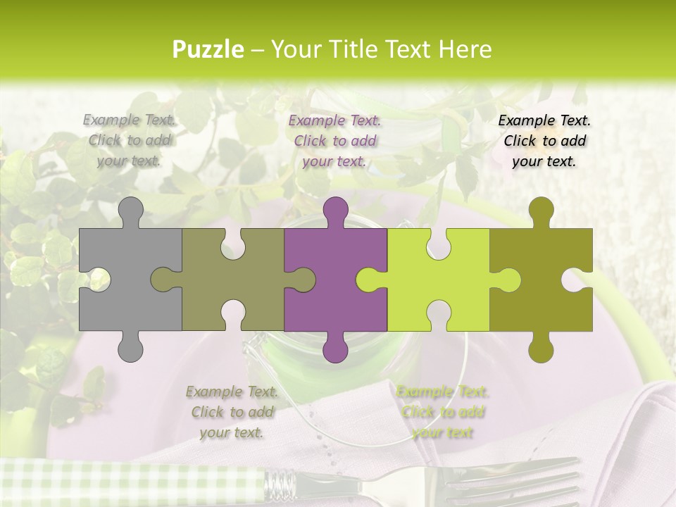 Spring Party Cutlery PowerPoint Template