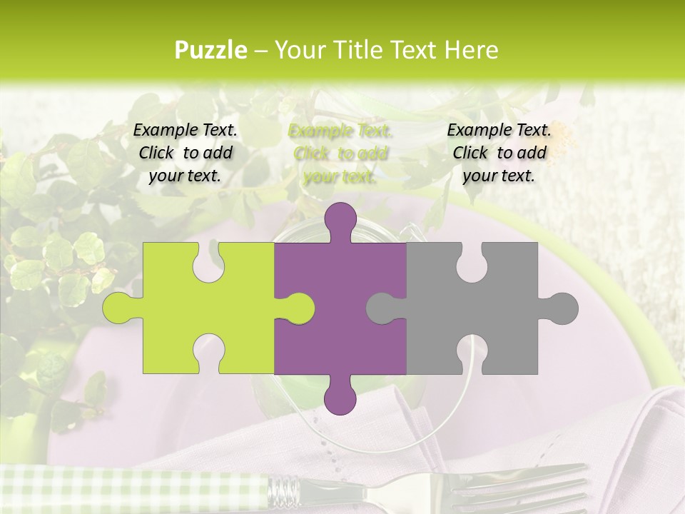 Spring Party Cutlery PowerPoint Template