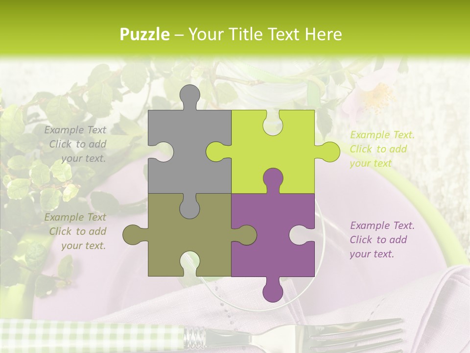 Spring Party Cutlery PowerPoint Template