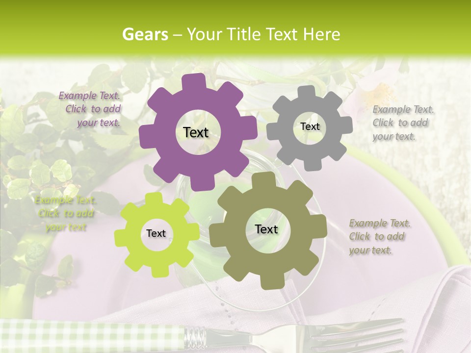 Spring Party Cutlery PowerPoint Template