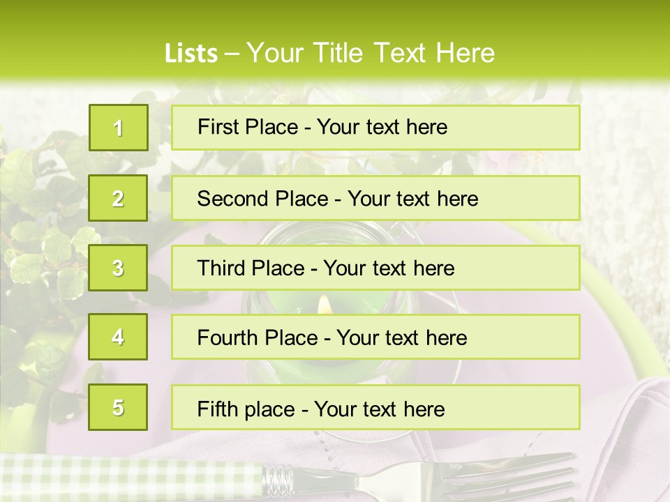 Spring Party Cutlery PowerPoint Template