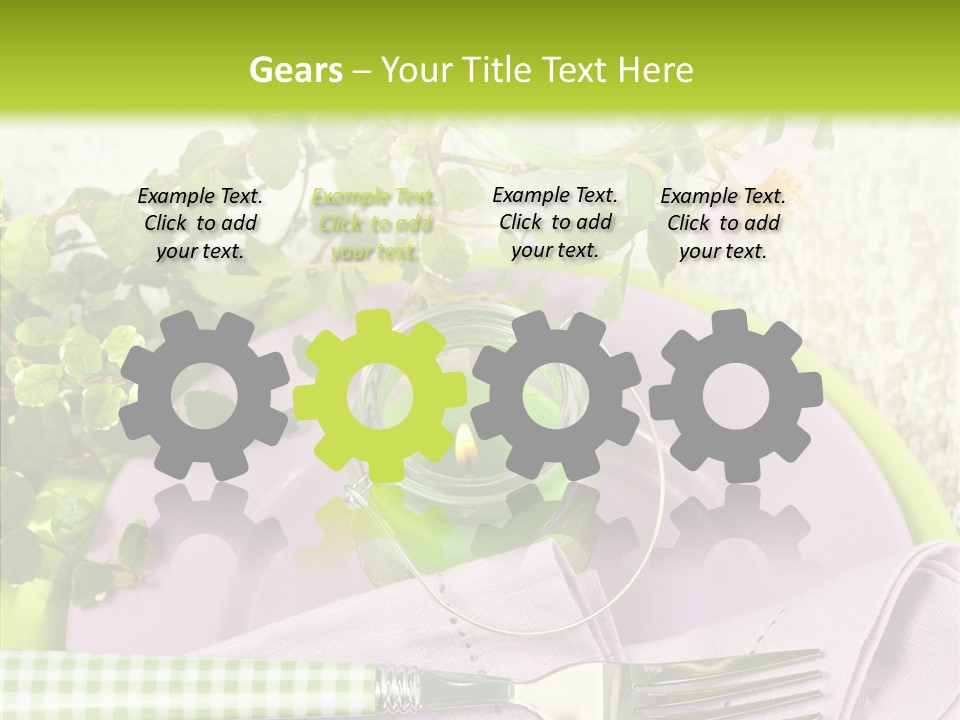 Spring Party Cutlery PowerPoint Template