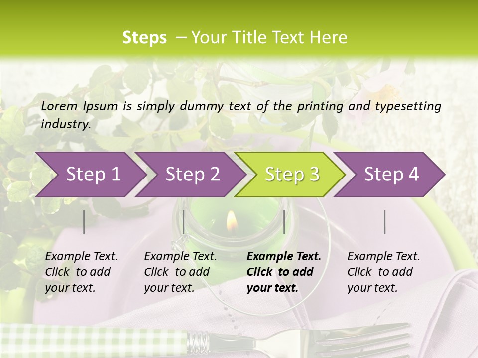 Spring Party Cutlery PowerPoint Template