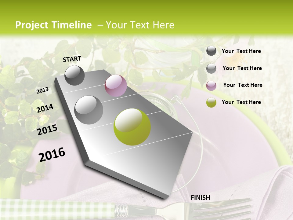 Spring Party Cutlery PowerPoint Template