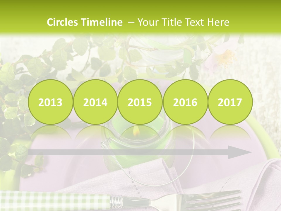 Spring Party Cutlery PowerPoint Template