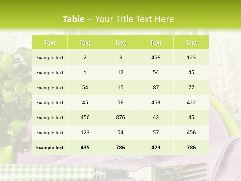 Spring Party Cutlery PowerPoint Template