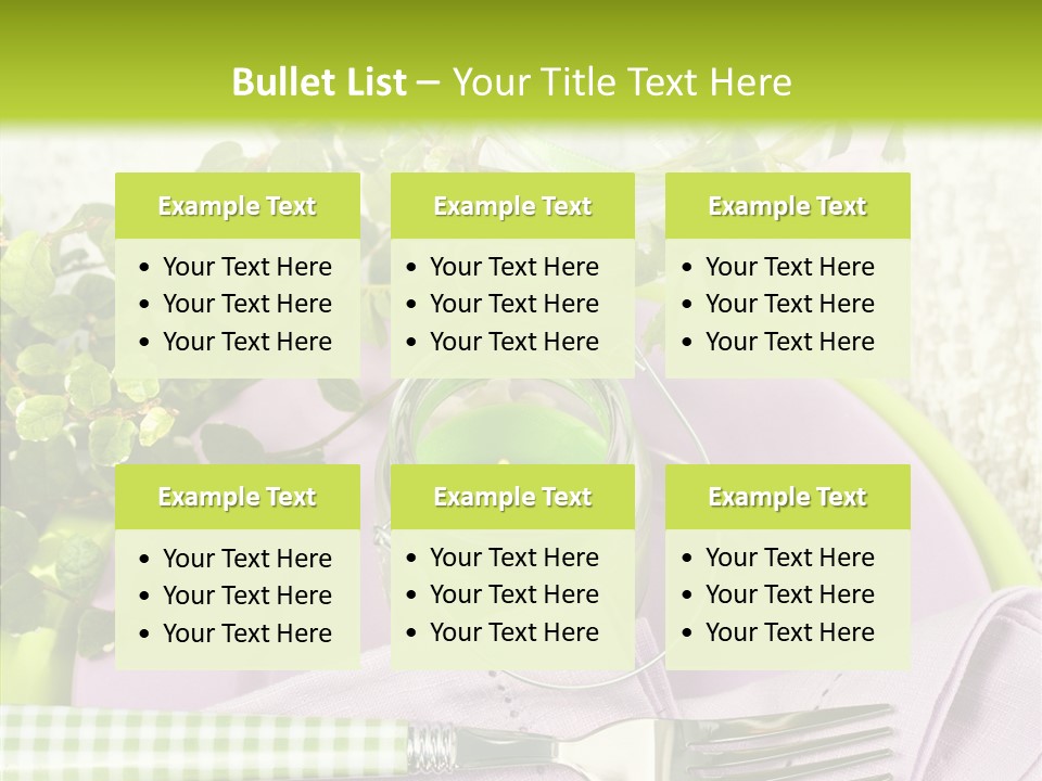 Spring Party Cutlery PowerPoint Template