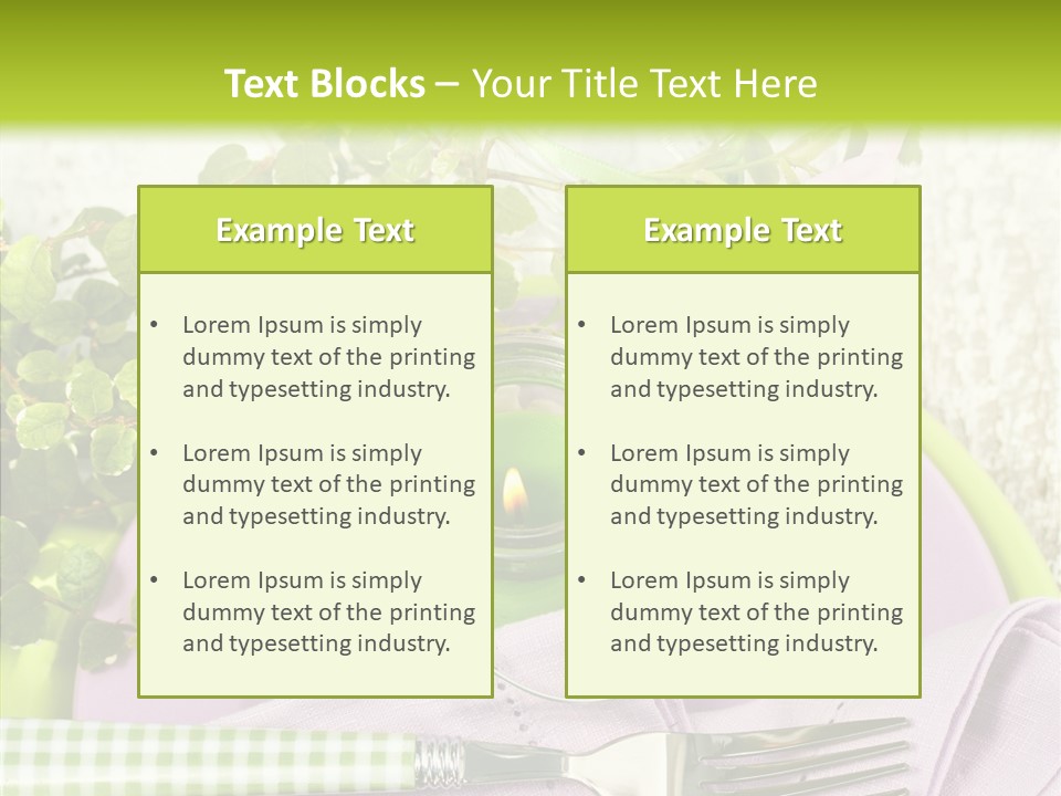 Spring Party Cutlery PowerPoint Template