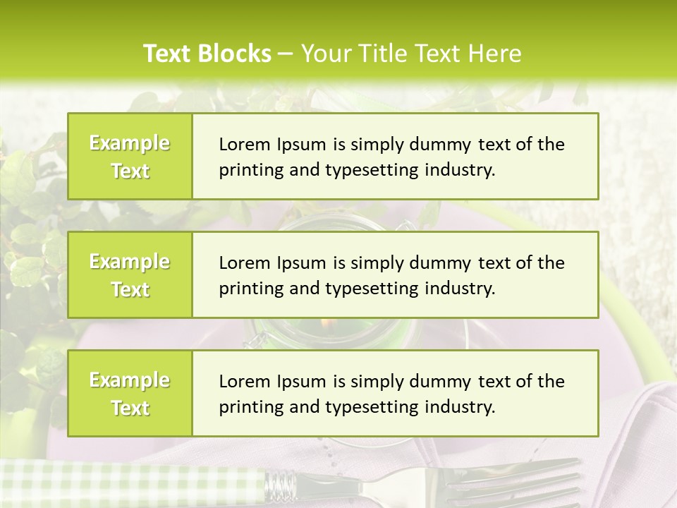 Spring Party Cutlery PowerPoint Template