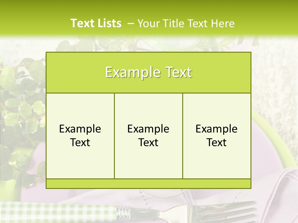 Spring Party Cutlery PowerPoint Template