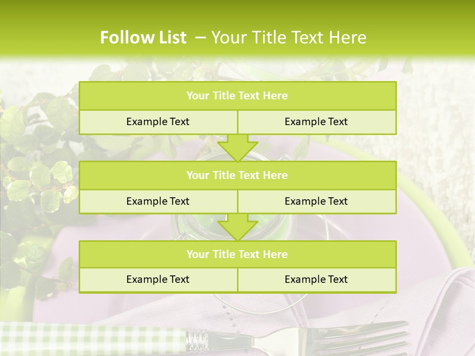 Spring Party Cutlery PowerPoint Template