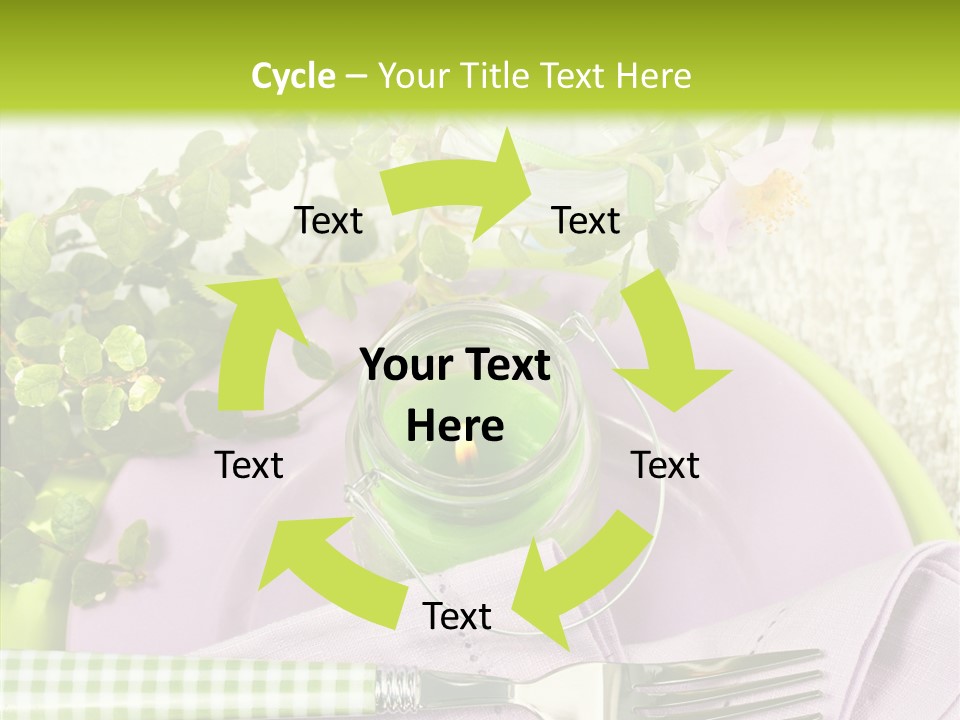 Spring Party Cutlery PowerPoint Template