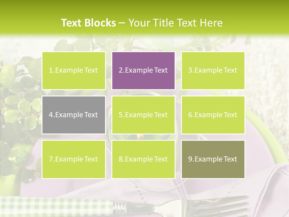 Spring Party Cutlery PowerPoint Template