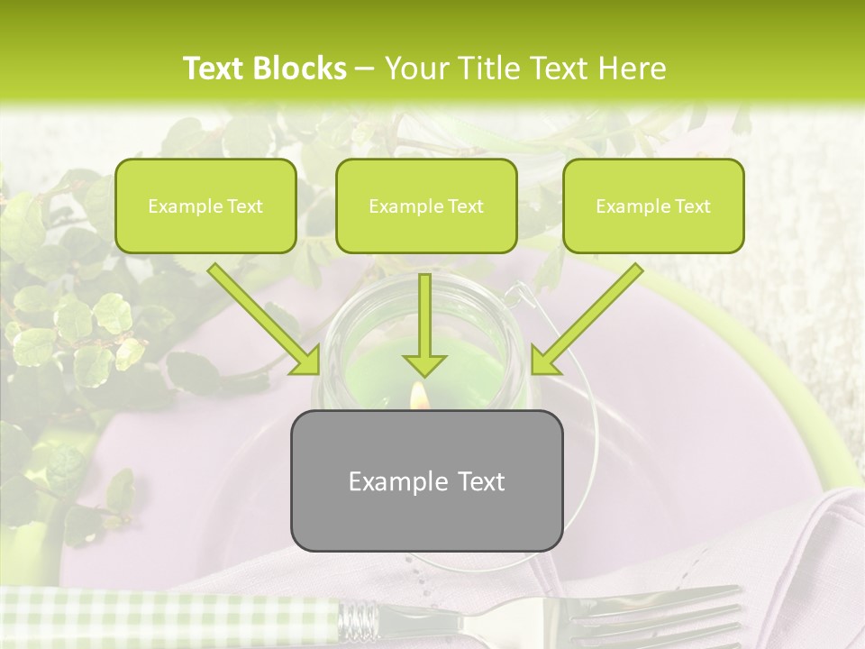 Spring Party Cutlery PowerPoint Template