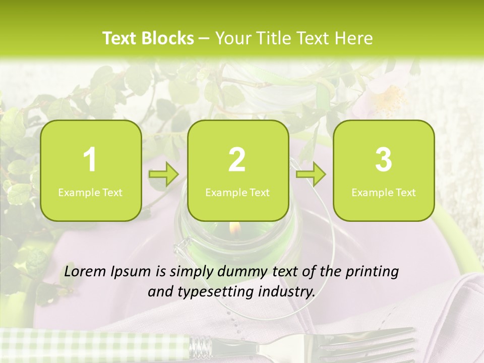 Spring Party Cutlery PowerPoint Template