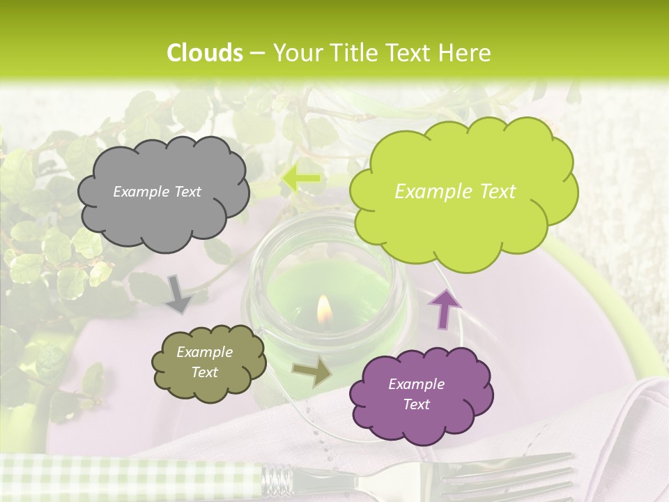 Spring Party Cutlery PowerPoint Template