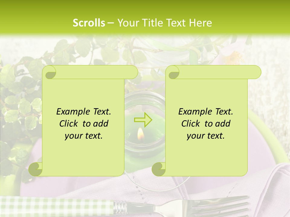 Spring Party Cutlery PowerPoint Template