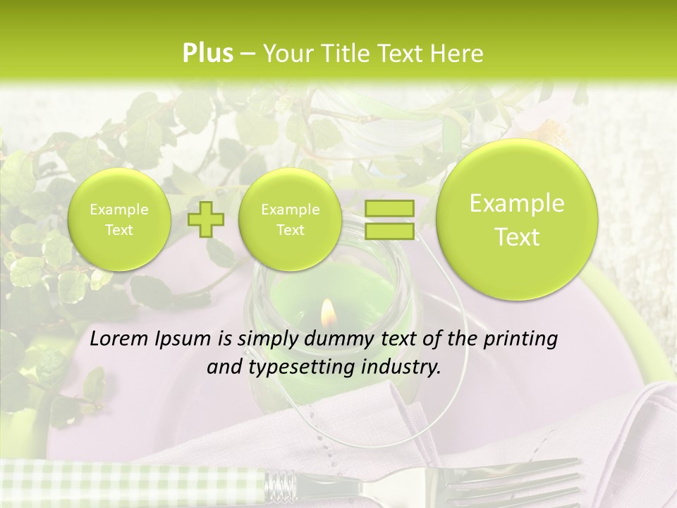 Spring Party Cutlery PowerPoint Template