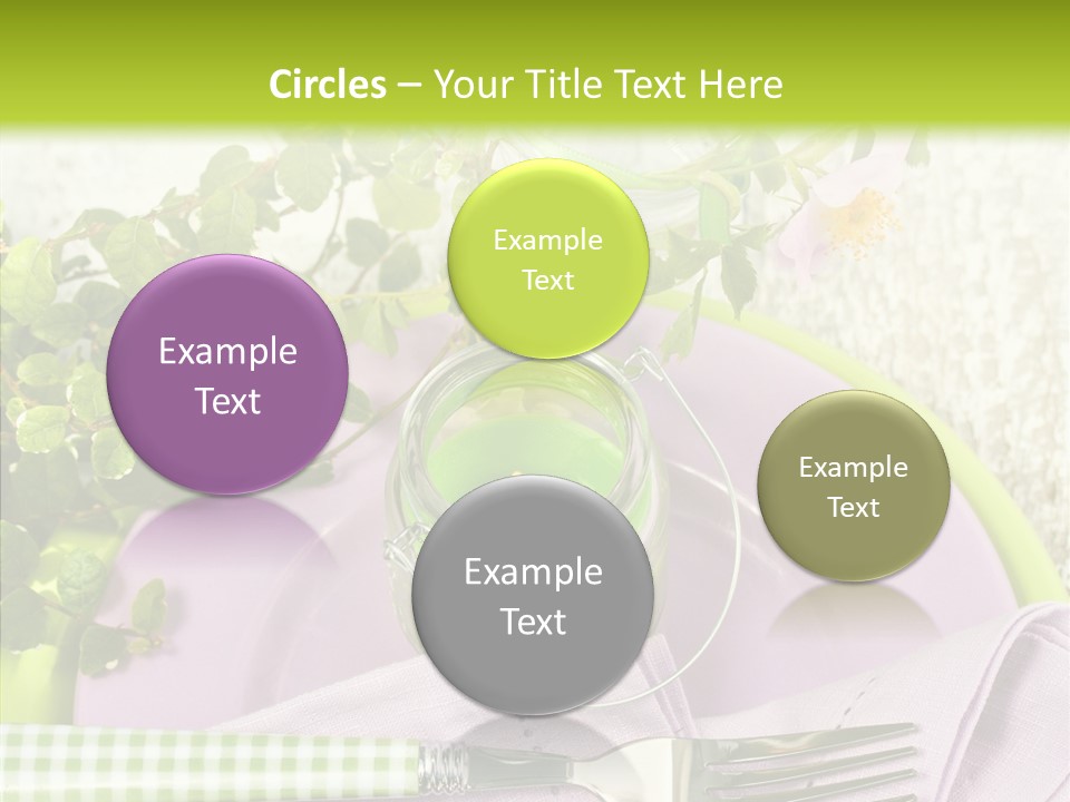 Spring Party Cutlery PowerPoint Template