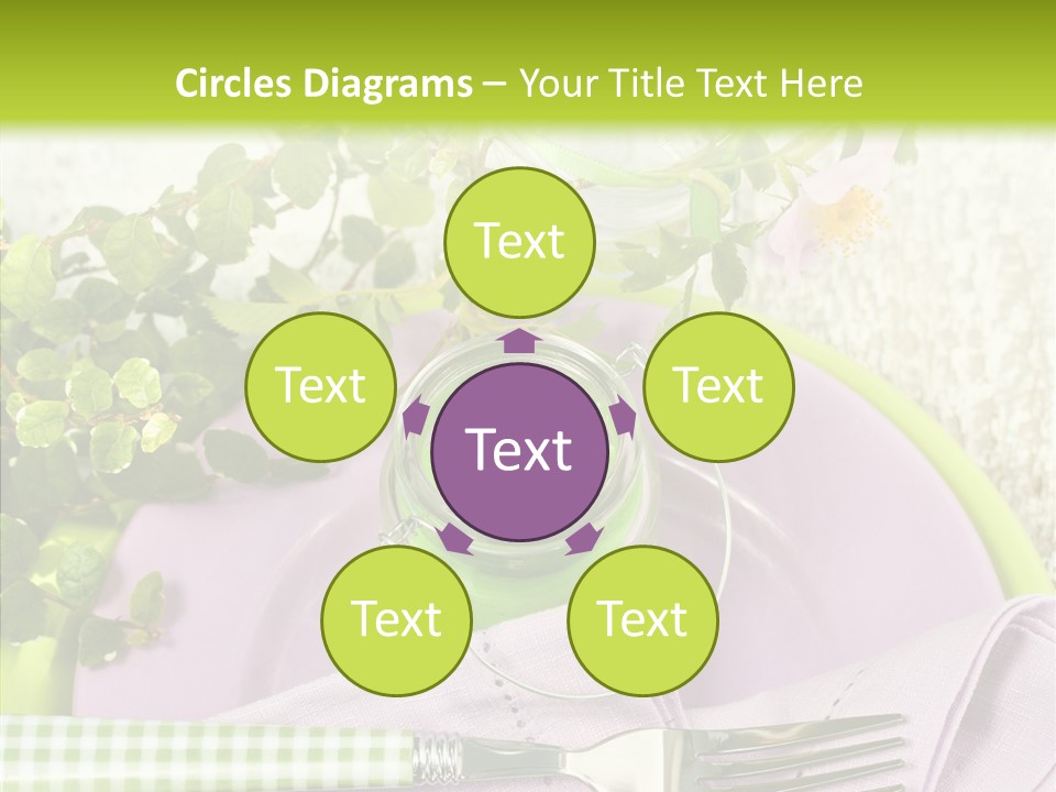 Spring Party Cutlery PowerPoint Template