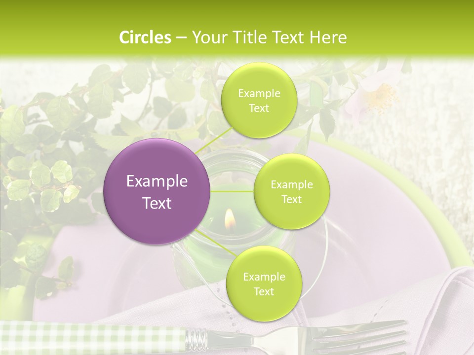 Spring Party Cutlery PowerPoint Template