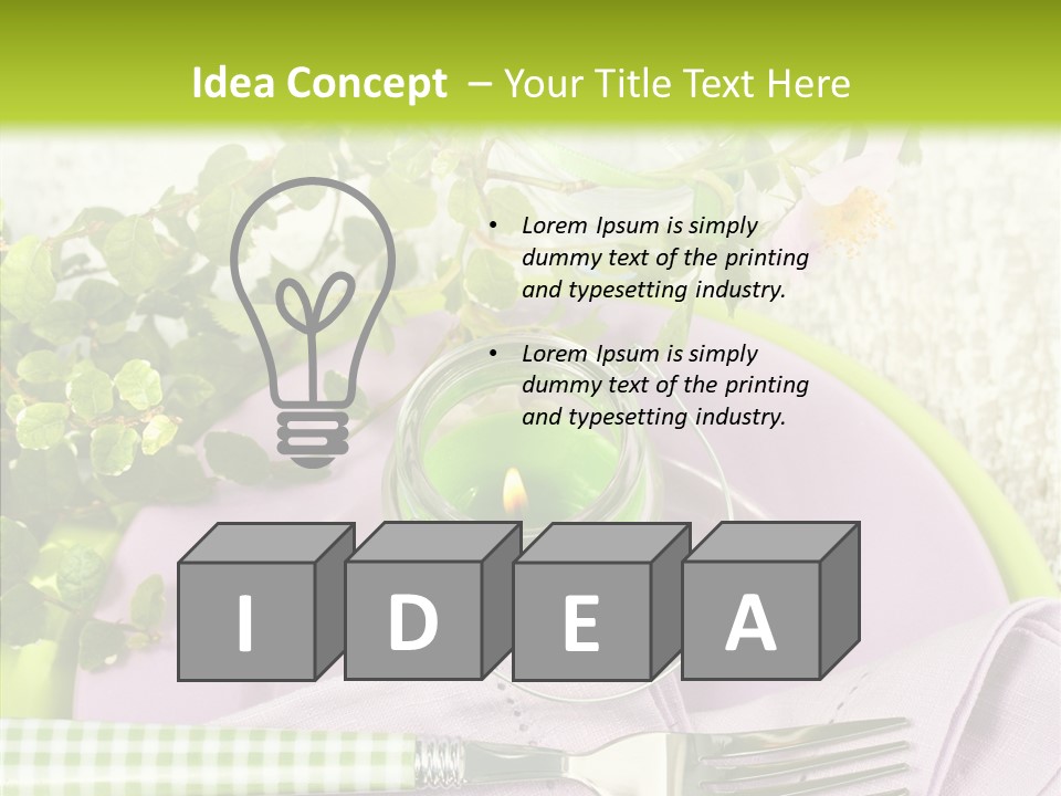 Spring Party Cutlery PowerPoint Template