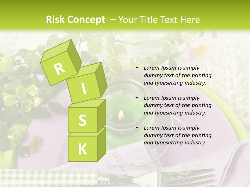 Spring Party Cutlery PowerPoint Template