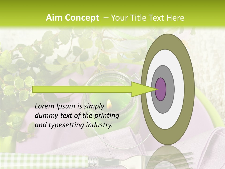 Spring Party Cutlery PowerPoint Template