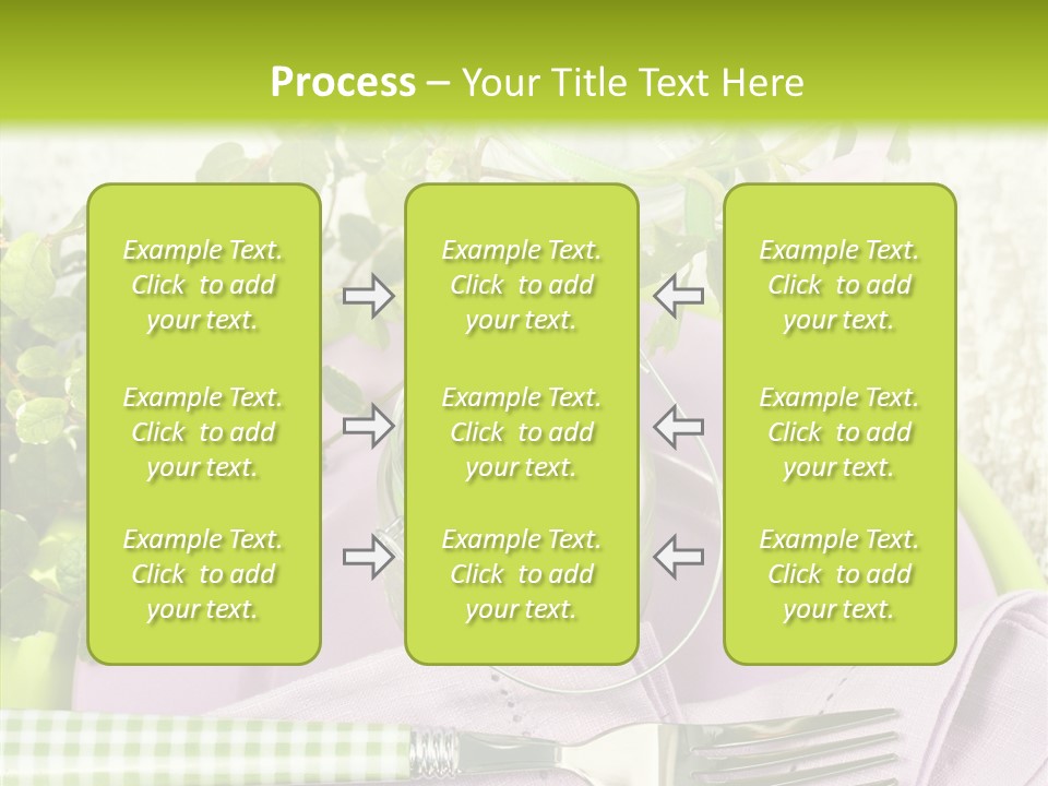 Spring Party Cutlery PowerPoint Template