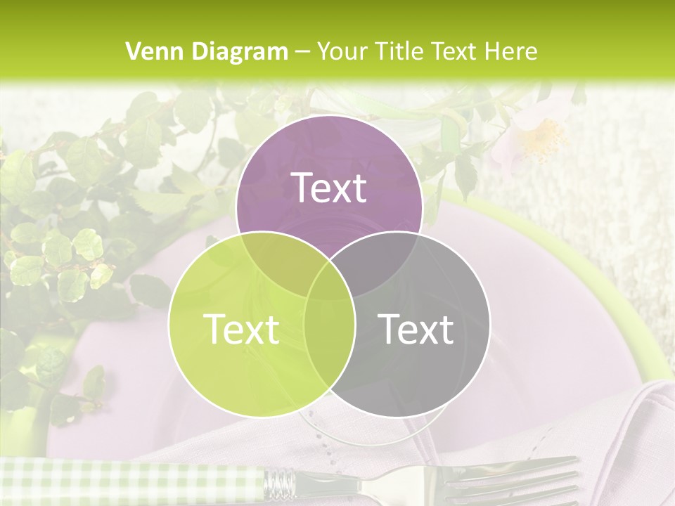 Spring Party Cutlery PowerPoint Template