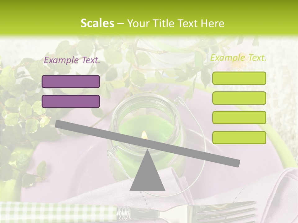 Spring Party Cutlery PowerPoint Template