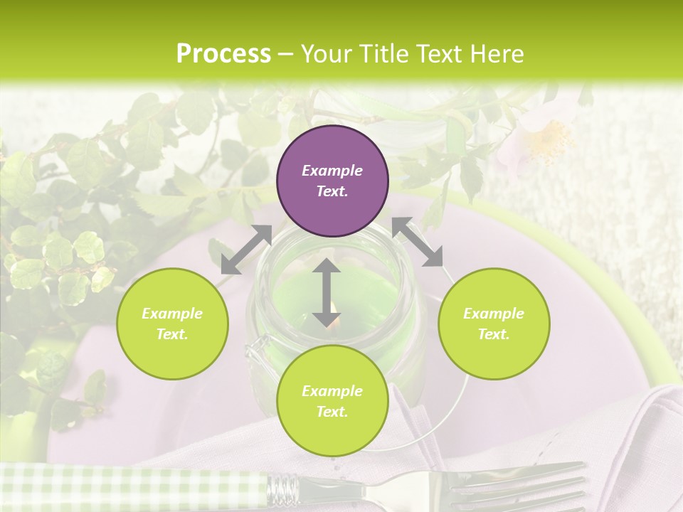 Spring Party Cutlery PowerPoint Template