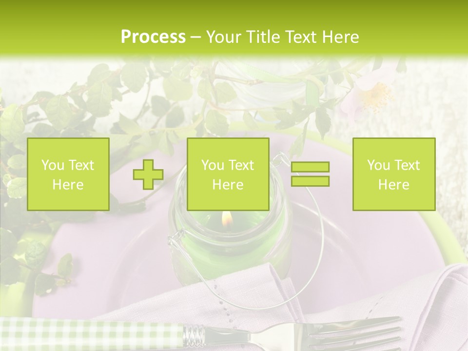 Spring Party Cutlery PowerPoint Template