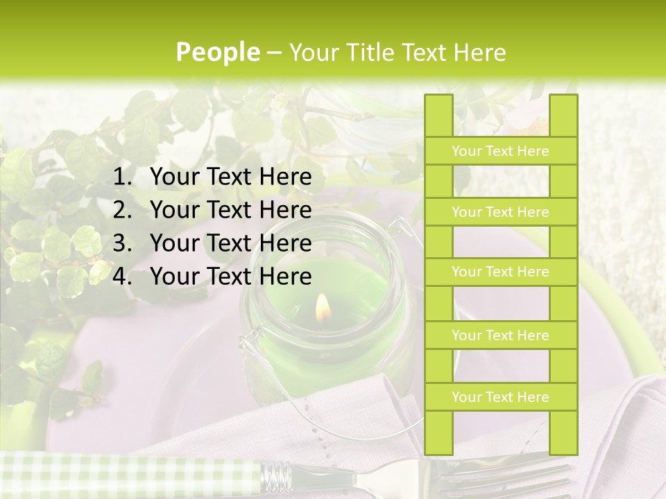 Spring Party Cutlery PowerPoint Template